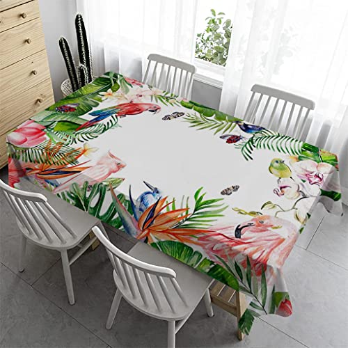 Syhi Qlty Gartentischdecke Rechteckig Tischdecke 180x120 cm - Outdoor Tischdecke Wetterfest Abwaschbare Tischdecke Biertisch Tischdecken für Hochzeit Party - Blume Vogel von Syhi Qlty
