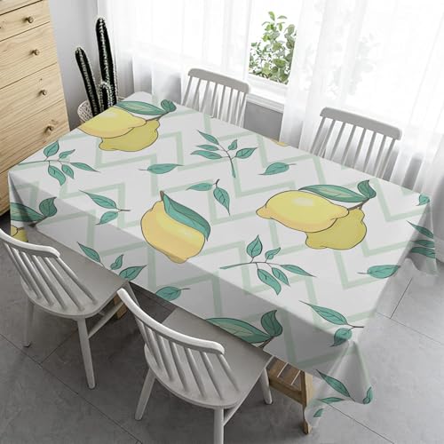 Zitrone Bierzeltgarnitur Klein Tischdecke Abwaschbar 100x140 cm Blätter Outdoorn - Fleckschutz Gartentischdecke Wasserabweisend Stoff Table Cloth A115 Zitrone Bierzeltgarnitur Klein Tischdecke Abwaschbar 100x140 cm Blätter Outdoorn - Fleckschutz Gartentischdecke Wasserabweisend Stoff Table Cloth A115 von Syhi Qlty