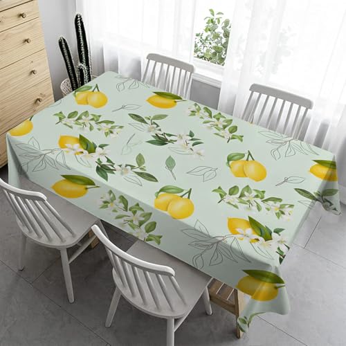 Zitrone Bierzeltgarnitur Klein Tischdecke Abwaschbar 100x140 cm Blume Outdoorn - Fleckschutz Gartentischdecke Wasserabweisend Stoff Table Cloth A73 Zitrone Bierzeltgarnitur Klein Tischdecke Abwaschbar 100x140 cm Blume Outdoorn - Fleckschutz Gartentischdecke Wasserabweisend Stoff Table Cloth A73 von Syhi Qlty