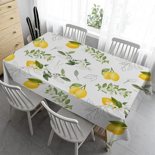 Zitrone Bierzeltgarnitur Klein Tischdecke Abwaschbar 100x140 cm Blume Outdoorn - Fleckschutz Gartentischdecke Wasserabweisend Stoff Table Cloth A74 Zitrone Bierzeltgarnitur Klein Tischdecke Abwaschbar 100x140 cm Blume Outdoorn - Fleckschutz Gartentischdecke Wasserabweisend Stoff Table Cloth A74 von Syhi Qlty