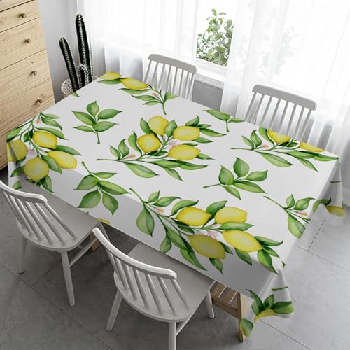 Zitrone Rechteckig Biertisch Tischdecke 140x180 cm Blätter Outdoor - Abwaschbar Gartentischdecke Wasserabweisendn für Küche Wohnzimmertisch A104 Zitrone Rechteckig Biertisch Tischdecke 140x180 cm Blätter Outdoor - Abwaschbar Gartentischdecke Wasserabweisendn für Küche Wohnzimmertisch A104 von Syhi Qlty
