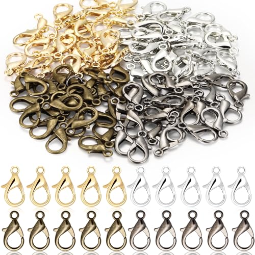 Syhood Karabinerverschluss, 2,3 x 1,3 cm, Silber, Hellgold, Bronze, Gun-Schwarz, 100 Stück Syhood Karabinerverschluss, 2,3 x 1,3 cm, Silber, Hellgold, Bronze, Gun-Schwarz, 100 Stück von Syhood