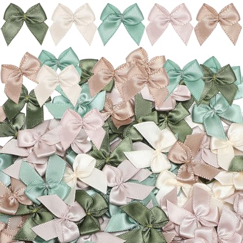 Syhood Mini-Schleifen, klein, gedreht, handgefertigt, Bastelband, Haarschleife, kleines Urlaubsband, Bastelzubehör für DIY, Nähen, Party-Dekoration, Dunkelgrün und Beige, 150 Stück Syhood Mini-Schleifen, klein, gedreht, handgefertigt, Bastelband, Haarschleife, kleines Urlaubsband, Bastelzubehör für DIY, Nähen, Party-Dekoration, Dunkelgrün und Beige, 150 Stück von Syhood