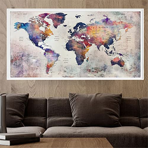 Diamond Painting Bilder Abstrakte Weltkarte DIY 5D Diamond Painting Kinder Kits Full Drill Strass Stickerei Kreuzstich Leinwand Mosaik Malerei für Heimwand Decoration Geschenk Square Drill,40x80cm Diamond Painting Bilder Abstrakte Weltkarte DIY 5D Diamond Painting Kinder Kits Full Drill Strass Stickerei Kreuzstich Leinwand Mosaik Malerei für Heimwand Decoration Geschenk Square Drill,40x80cm von Syiboo
