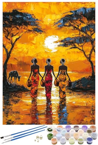 Malen Nach Zahlen Erwachsene Afrikanischer Stamm Motiv,Frau Malen Nach Zahlen Kinder Mädchen Geschenk,DIY Bastelset Erwachsene Set mit Pinseln und Acrylpigment für Zimmer Deko Aesthetic,35x45cm,YP1522 Malen Nach Zahlen Erwachsene Afrikanischer Stamm Motiv,Frau Malen Nach Zahlen Kinder Mädchen Geschenk,DIY Bastelset Erwachsene Set mit Pinseln und Acrylpigment für Zimmer Deko Aesthetic,35x45cm,YP1522 von Syiboo