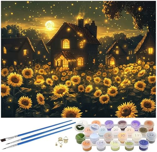 Malen Nach Zahlen Erwachsene Sonnenblume,Häuser Malen Nach Zahlen ab 7 Jahre Mädchen Geschenk,DIY Kinder Paint by Numbers 90x150cm Leinwand mit Pinseln und Acrylpigment, Zimmer Deko Aesthetic -1088 Malen Nach Zahlen Erwachsene Sonnenblume,Häuser Malen Nach Zahlen ab 7 Jahre Mädchen Geschenk,DIY Kinder Paint by Numbers 90x150cm Leinwand mit Pinseln und Acrylpigment, Zimmer Deko Aesthetic -1088 von Syiboo