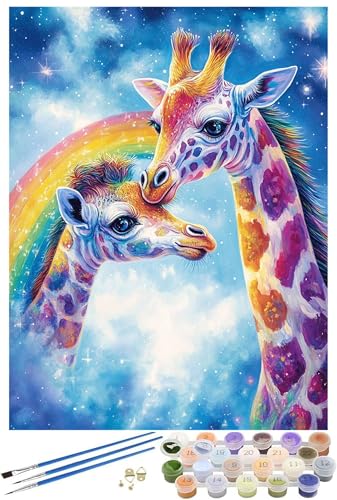 Malen Nach Zahlen Erwachsene Tier Paint by Numbers Giraffe Malen Nach Zahlen Kinder, 35x45cm Knitterfreie Leinwand Ölgemälde Set mit Pinsel und Acrylfarbe, Wanddeko, Geschenke für Frauen -1123 Malen Nach Zahlen Erwachsene Tier Paint by Numbers Giraffe Malen Nach Zahlen Kinder, 35x45cm Knitterfreie Leinwand Ölgemälde Set mit Pinsel und Acrylfarbe, Wanddeko, Geschenke für Frauen -1123 von Syiboo
