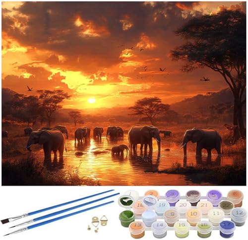 Sonnenuntergang Malen Nach Zahlen ab 9 Jahre Mädchen,Malen Nach Zahlen Erwachsene Elefant Muster,Farbe Handgemalt Ölgemälde Kinder Anfänger DIY Bastelset,Wanddeko Wohnzimmer,Ohne Rahmen 90x150cm -1087 Sonnenuntergang Malen Nach Zahlen ab 9 Jahre Mädchen,Malen Nach Zahlen Erwachsene Elefant Muster,Farbe Handgemalt Ölgemälde Kinder Anfänger DIY Bastelset,Wanddeko Wohnzimmer,Ohne Rahmen 90x150cm -1087 von Syiboo
