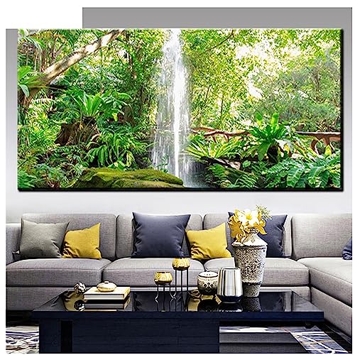 Syiboo Dschungel-Wasserfall Diamond Painting Groß 40x80cm（16x32in,5D Diamant Painting Bilder Erwachsene DIY Mosaikherstellung Zubehör Voll Set,Diamant Malerei Art Craft für Home Wand Décor Geschenk von Syiboo