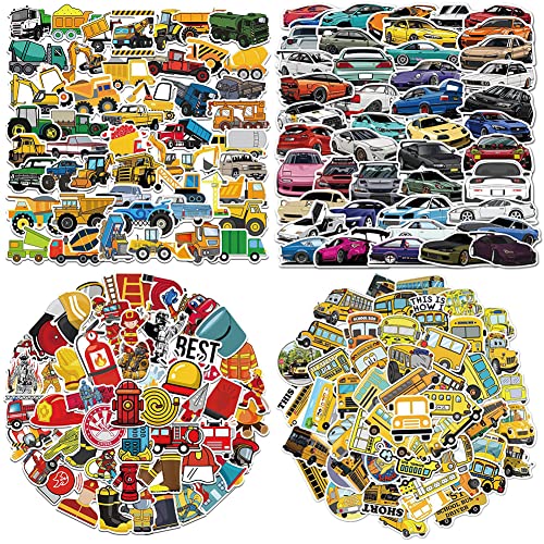 250 Stücke Monster Truck Stickers Wasserdichte Aufkleber Set, Monster truck Sticker wasserdichte Vinyl Stickers Set,Cartoon Graffiti Stickers für Laptop Gepäckraum Wasserflasche von Syijupo