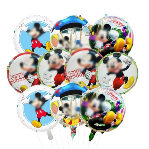 Syijupo 12Pcs Cartoon Mouse Party Folienballons, Cartoon Mouse Themed Party Supplies, Cartoon Mouse Themenparty, Cartoon Mouse Ballon für Kinder Geburtstag Babyparty Dekorationen, 18 Inch von Syijupo