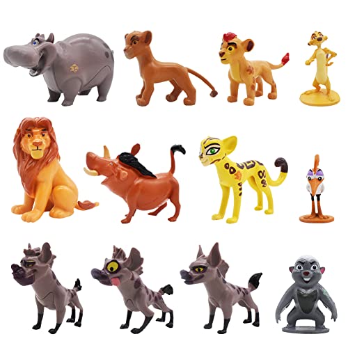 Syijupo 12Pcs Figures Set, Lion Cake Topper, Cake Decoration, Figuren Kuchen Dekoration, Car Ornament, Children, Gift for Holiday, Geburtstags Party Figuren Set von Syijupo