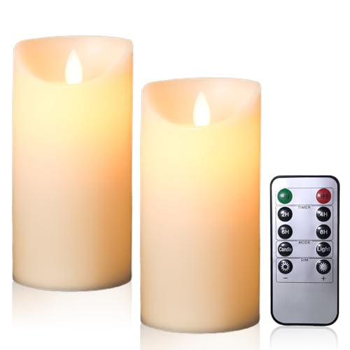 Sylanda LED Kerzen Mit Timer, LED Stabkerzen 2er-Set, LED-Kerzen with Remote Control Timer Function, LED-Kerzenlicht Mit Fernbedienung, LED Kerzen Flackernde Flamme, LED Kerzen Outdoor, Für Feste Sylanda LED Kerzen Mit Timer, LED Stabkerzen 2er-Set, LED-Kerzen with Remote Control Timer Function, LED-Kerzenlicht Mit Fernbedienung, LED Kerzen Flackernde Flamme, LED Kerzen Outdoor, Für Feste von Sylanda