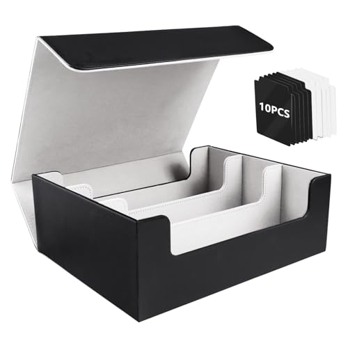 SymPleCr Sammelkarten kartenbox Aufbewahrungsbox Kann 1800+ Karten Aufnehmen,Magnetverschluss Sammelkarten Box,für Sammelkarten Spiel/karten YuGiOh,mit 10 Kartenteilern 3 Transparente Schallwand von SymPleCr