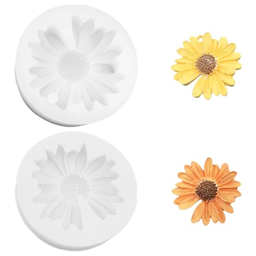 2 Stück Daisy Kerzen Silikonformen, 3D Blumen Silicone Kerzenform, Silikonformen Gießformen für DIY Handgefertigten, Seifen, Gips Harzhandwerk 2 Stück Daisy Kerzen Silikonformen, 3D Blumen Silicone Kerzenform, Silikonformen Gießformen für DIY Handgefertigten, Seifen, Gips Harzhandwerk von Symphonyw