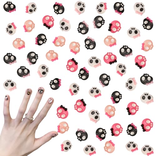 3D Halloween Schädel Nagel Charms, 60 Stück Totenkopf Nagel Edelsteine, Skull Nagel Charms Dekoration für Halloween Party Versorgung Nägel DIY Dekoration 3D Halloween Schädel Nagel Charms, 60 Stück Totenkopf Nagel Edelsteine, Skull Nagel Charms Dekoration für Halloween Party Versorgung Nägel DIY Dekoration von Symphonyw