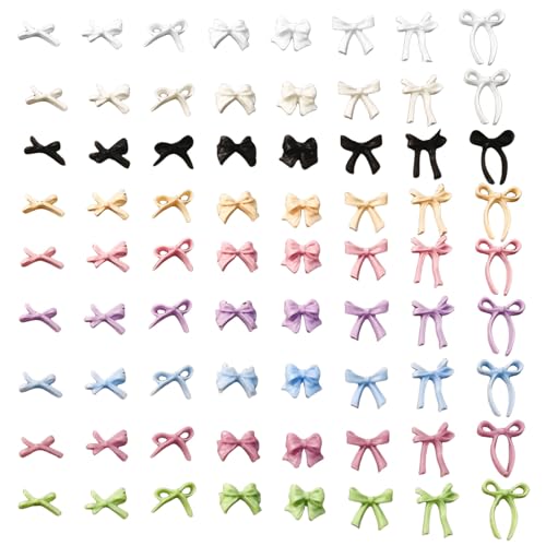 3D Schleifen Nagel Dekorations, 400 Stück Bow Nail art Charms, Nagelkunst Strasssteine Edelstein Nagelschmuck für Nail Art Design DIY Schmuckherstellung (MIX-400 Stück) von Symphonyw