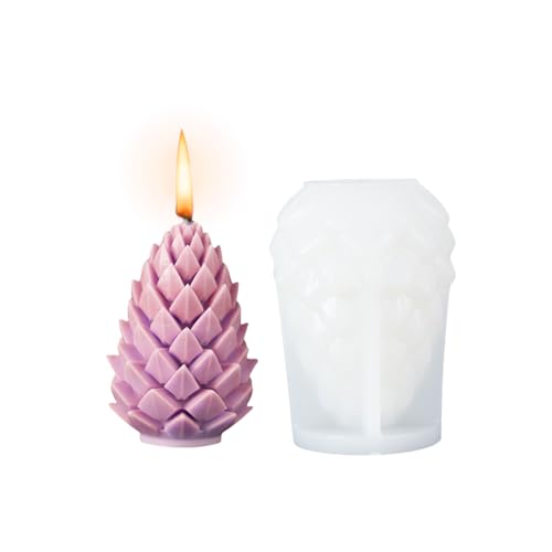 Weihnachten Kerzenform, 3D Silikon Kerzengießform Tannenzapfen Silikonform, Silikonform Candle Mold für Weihnachten Deko (Tannenzapfen A) von Symphonyw