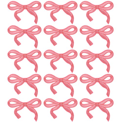 15 x rosa Schleifen-Aufnäher zum Aufbügeln, 7,6 x 5,1 cm, Stickerei, Schleife, zum Aufbügeln für Hut, Kleidung, niedliche Schleifen, Aufkleber, Patches zum Selbermachen, Nähen, Jacken, Rucksäcke 15 x rosa Schleifen-Aufnäher zum Aufbügeln, 7,6 x 5,1 cm, Stickerei, Schleife, zum Aufbügeln für Hut, Kleidung, niedliche Schleifen, Aufkleber, Patches zum Selbermachen, Nähen, Jacken, Rucksäcke von SynHHergyx