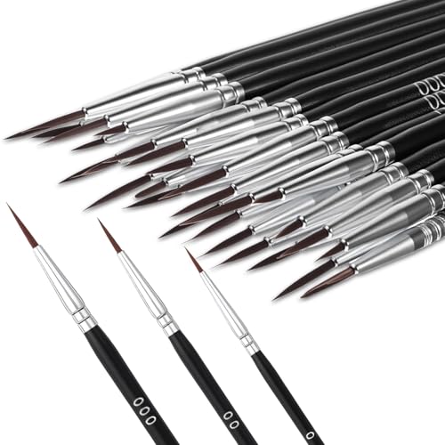 30 StüCk Feine Pinsel Set, 3 GrößEn Miniatur Modellbau Pinsel für Modellbau Acryl Aquarell Handwerk Kleine Hobbys und öLgemäLde 30 StüCk Feine Pinsel Set, 3 GrößEn Miniatur Modellbau Pinsel für Modellbau Acryl Aquarell Handwerk Kleine Hobbys und öLgemäLde von SynHHergyx