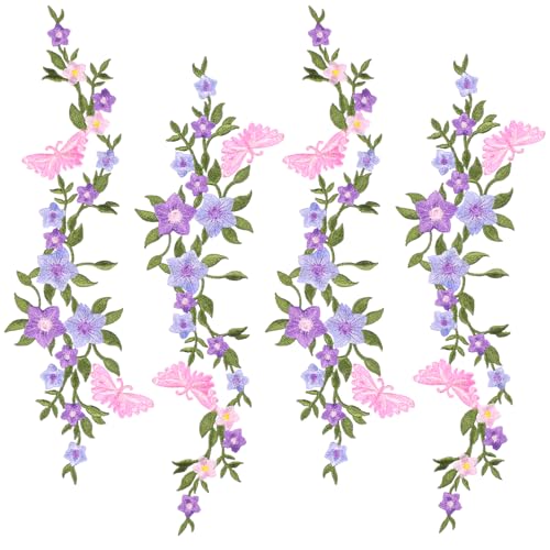 4 Stück Blumen Schmetterling bestickte Flicken lange Blumen Bügelbilder Blumen Applikation Glyzinie Reparatur Patch für Kleidung Kleider Dekorative DIY Handwerk Nähen 4 Stück Blumen Schmetterling bestickte Flicken lange Blumen Bügelbilder Blumen Applikation Glyzinie Reparatur Patch für Kleidung Kleider Dekorative DIY Handwerk Nähen von SynHHergyx