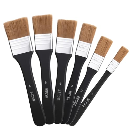 5 Stück Flachpinsel Acryl Flachpinsel Breit, Acrylfarbe Pinsel Acryl Breit, Acrylfarbe Pinsel Breits, Pinsell Flachpinsels, Breiter Pinsels ölfarben, Breite Pinsels Acrylfarbes, Pinselset Acrylfarben von SynHHergyx