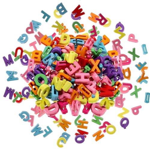 Bunte Alphabet-Buchstaben-Perlen für Armbänder, farbige 3D-Buchstaben-Perlen zum Basteln, Halsketten, Schmuck, Schlüsselanhänger, Schlüsselanhängerherstellung, 100 Stück von SynHHergyx
