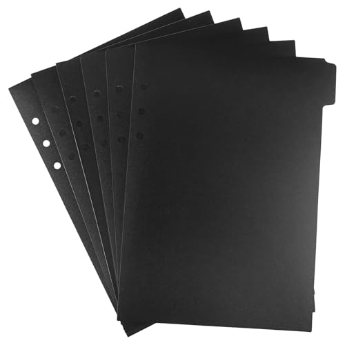 Trennblätter mit 6 Registern, A5, stabile Kunststoff-Trennblätter, 6-Ringbuch-Trennblätter, stabiles Briefformat, Seitenteiler, Notizbücher, Einlagen für Schule, Büro von SynHHergyx