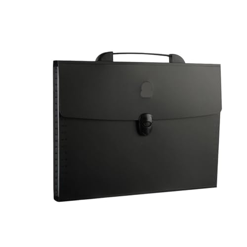 Erweitern Dateiordner A4-Dateiordner, 13 Schichten, modische Aufbewahrungstasche, Testpapier, Desktop-Werkzeug, Schule, Schreibwaren, Bürobedarf Dokumentenmappe(Black) von SynapSYA