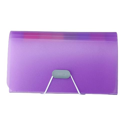 Erweitern Dateiordner A6-Dokumenten-Organizer, Fächermappe, Geldbörse, Orgeltasche, Akkordeontasche, Aktentasche, Rechnungsordner, Schulbüro, Familienordner Dokumentenmappe(Purple) von SynapSYA