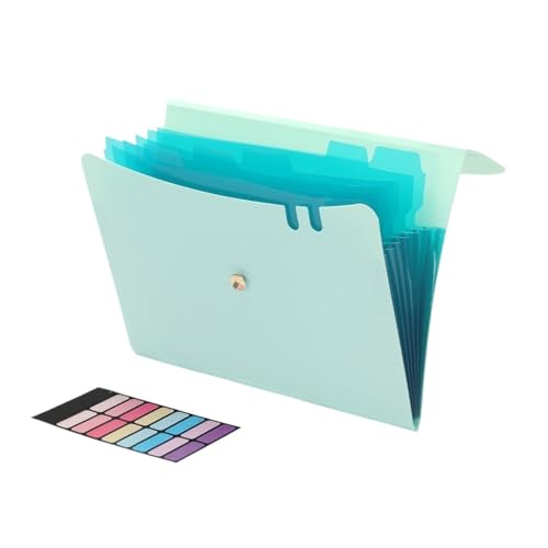 Erweitern Dateiordner Erweiterbare Aktenordner im A4-Format, Akkordeon-Aktenorganisator, 7 Fächer, Ordner for Dokumente for Schulbürobedarf Dokumentenmappe(Green) von SynapSYA