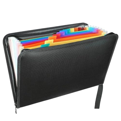 Erweitern Dateiordner Fächermappe A4, wasserdichte Dokumenten-Organizer-Tasche, tragbarer Ordner, Akkordeon-Ordner mit 12 mehrfarbigen Taschen Dokumentenmappe Erweitern Dateiordner Fächermappe A4, wasserdichte Dokumenten-Organizer-Tasche, tragbarer Ordner, Akkordeon-Ordner mit 12 mehrfarbigen Taschen Dokumentenmappe von SynapSYA