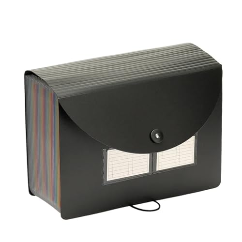 Erweitern Dateiordner Fächermappe mit 13/24 Taschen, Akkordeon, A4-Letter-Format, tragbarer Dokumenten-Organizer mit farbigen Registern for Studenten Dokumentenmappe(24 Pocket) von SynapSYA