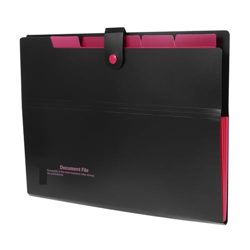 Erweitern Dateiordner Ordner, mehrschichtig, Orgel, Dokumentendatei, Organizer, Paket, Akkordeonpapier, legale Größe, Ordner for Dokumente, Erweiterung des Büros Dokumentenmappe(Black) von SynapSYA