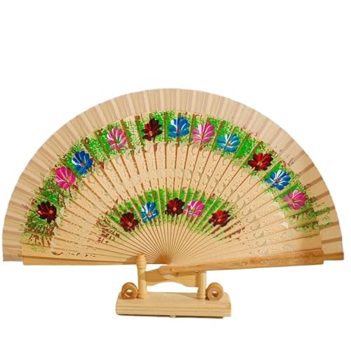 Hochzeitsfächer 1Pc Folding Fan for Tanzen Holz Hand Gefertigt Dekoration Hause Ornamente(Color 2) von SynapSYA