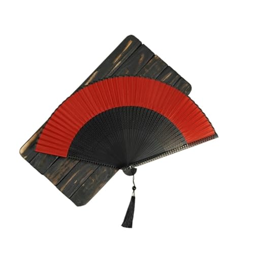 Hochzeitsfächer Holz Bambus Faltfächer Retro Seide Handfächer Hochzeit Party Permance Dance Fans Kunsthandwerk Heimdekoration(Color 10) von SynapSYA