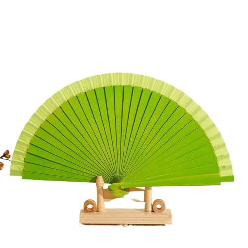 Hochzeitsfächer Holz Foldings Fan Solide Farbe Plain Klassische Vintage Holz Hand Fan for Tanz(Color 5) von SynapSYA