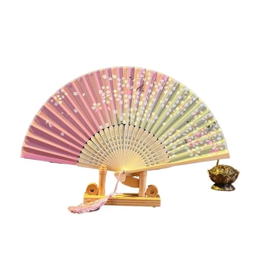 Hochzeitsfächer Klassischer Tanz-Faltfächer mit Quaste, eleganter Damenfächer, Holzschaft(Color 20) von SynapSYA