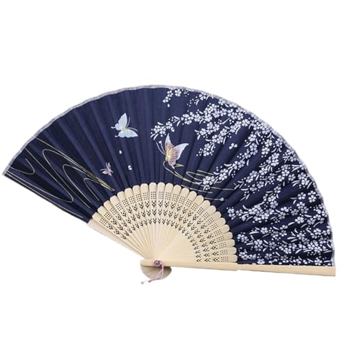 Hochzeitsfächer Klassischer Tanz-Faltfächer mit Quaste, eleganter Damenfächer, Holzschaft(Color 26) von SynapSYA