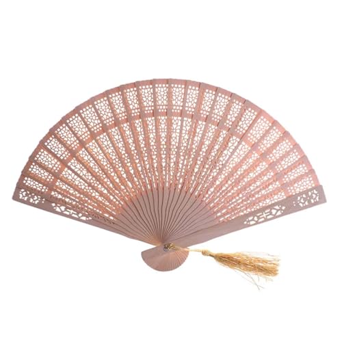 Hochzeitsfächer Mode Hochzeit Hand Duftenden Party Geschnitzten Bambus Faltfächer Holzfächer(Wood) von SynapSYA