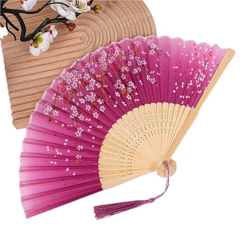 Hochzeitsfächer Sommer-Faltfächer, tragbar, blumenförmig, manueller Fächer, Requisiten, bunte DIY-Fans(Color 1) von SynapSYA