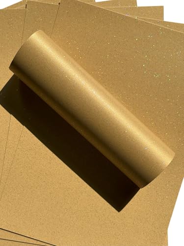 10 Blatt A4 Karton, Goldschillernd, glitzernd, hochwertig, 300 g/m² 10 Blatt A4 Karton, Goldschillernd, glitzernd, hochwertig, 300 g/m² von Syntego