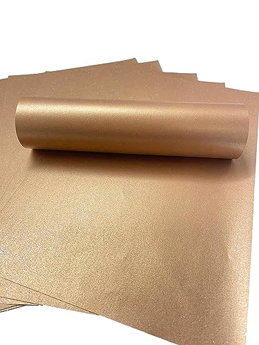 10 Blatt A4 Kupfer-Glitzerpapier mit schillerndem Glitzer, 120 g/m², Bastelarbeiten, Kartenherstellung, Weihnachten von Syntego