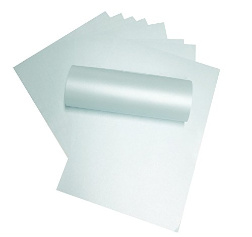 A4 blau Majestic Pearlescent Shimmer Papier doppelseitig 120 g/m² geeignet für Inkjet und Laser-Drucker blau von Syntego