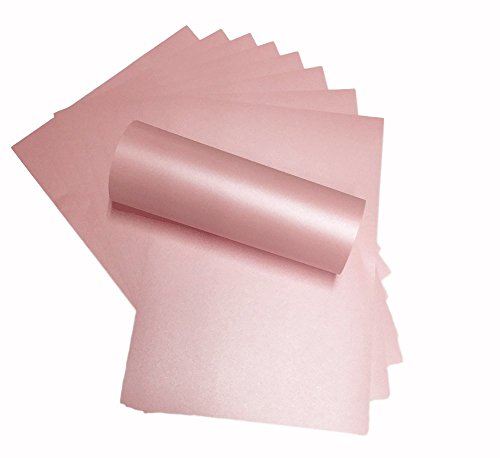 100 Blatt A4 Blütenblätter rosa Papier Perlglanz-Papier doppelseitig 120 g/m² geeignet für Tintenstrahl- und Laserdrucker von Syntego