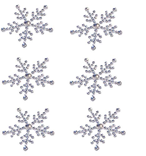 12 x Schneeflocken-Aufkleber, Verzierungen, glitzernde Strasssteine aus Kunstharz, selbstklebende Aufkleber zum Basteln von Weihnachtskarten 12 x Schneeflocken-Aufkleber, Verzierungen, glitzernde Strasssteine aus Kunstharz, selbstklebende Aufkleber zum Basteln von Weihnachtskarten von Syntego