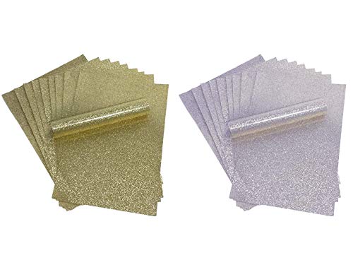 20 x A4 Glitzer papier, silber- und goldfarben, funkelnd, weich, nicht fusselnd, dick, 150 g/m², 10 Blatt pro Packung 20 x A4 Glitzer papier, silber- und goldfarben, funkelnd, weich, nicht fusselnd, dick, 150 g/m², 10 Blatt pro Packung von Syntego
