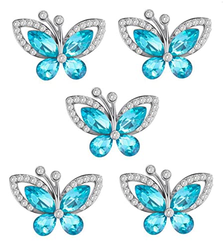 Syntego Kristall-Schmetterling-Strasssteine mit flacher Rückseite, Güteklasse A, glitzernd, Türkis, 5 Stück Syntego Kristall-Schmetterling-Strasssteine mit flacher Rückseite, Güteklasse A, glitzernd, Türkis, 5 Stück von Syntego