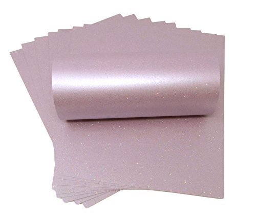 A4-Karte, blasses lila, schillernde Glitzerkarte, Qualität, 300 g/m², für Bastelarbeiten, Kartengestaltung von Syntego