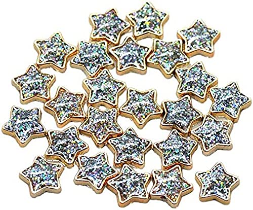 Kunstharzsterne mit schillernder Paillettenfüllung, goldfarben, flache Rückseite, zum Basteln, 25 Stück Kunstharzsterne mit schillernder Paillettenfüllung, goldfarben, flache Rückseite, zum Basteln, 25 Stück von Syntego